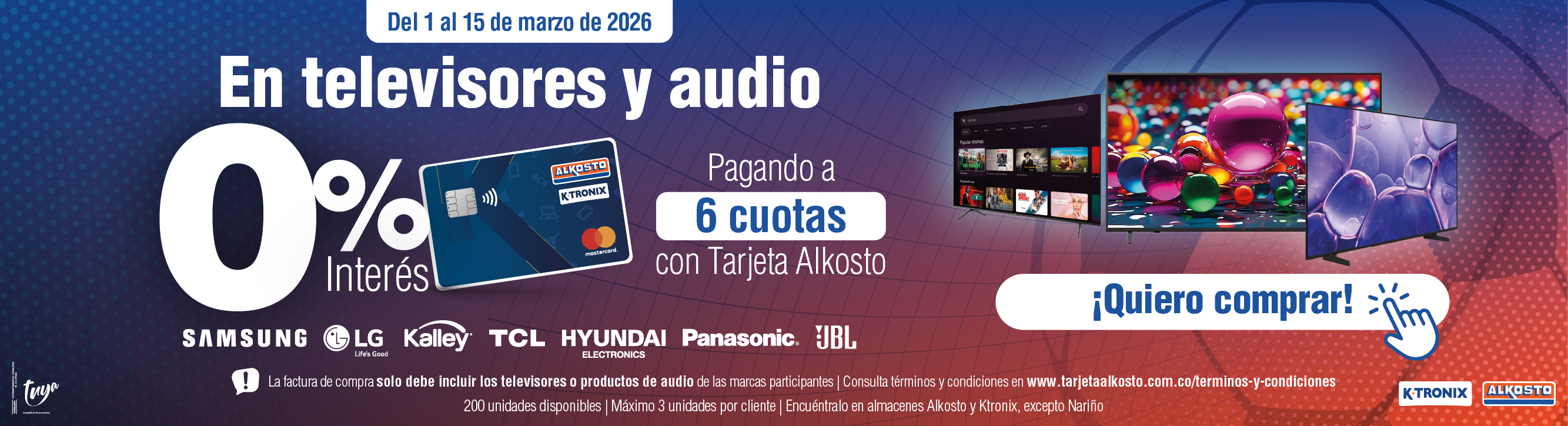banner 0% audio y video 