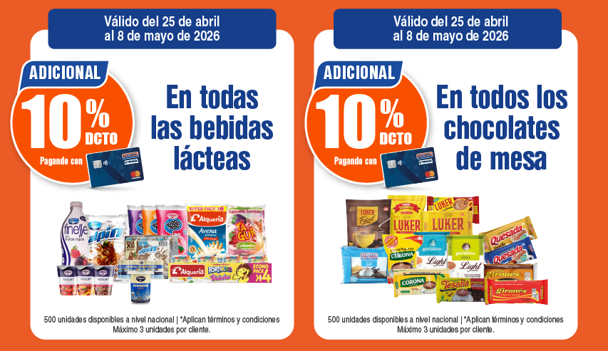 Bebidas lácteas - Chocolates de mesa