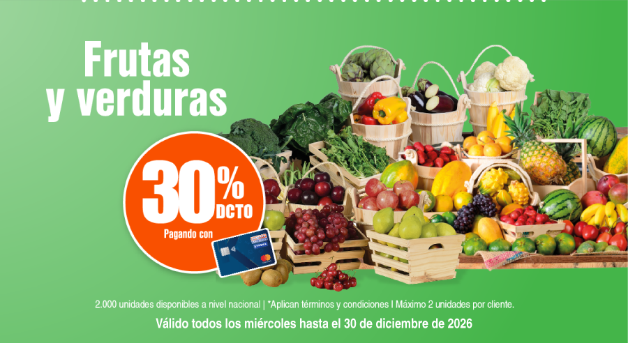 30% Frutas y Verduras