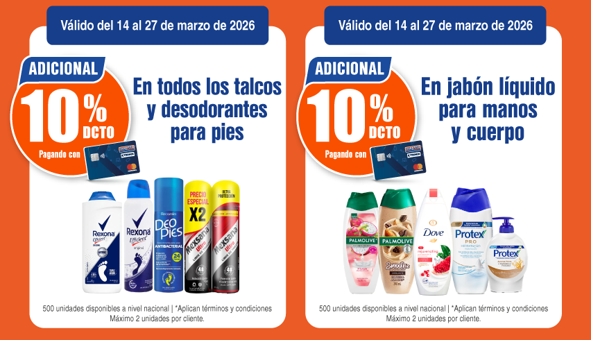 Talcos para pies - Jabón líquido manos y cuerpo